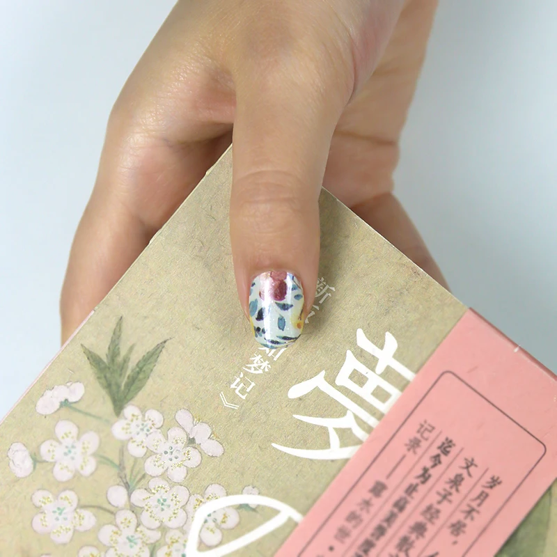 Latest Korean style new gel nail sticker with UV lamp semi cured gel nail wraps