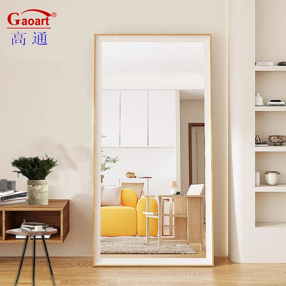 Factory Direct Sale Popular Design Toilet Vintage Antique Bathroom Decor Plastic Frame Floor Mirror