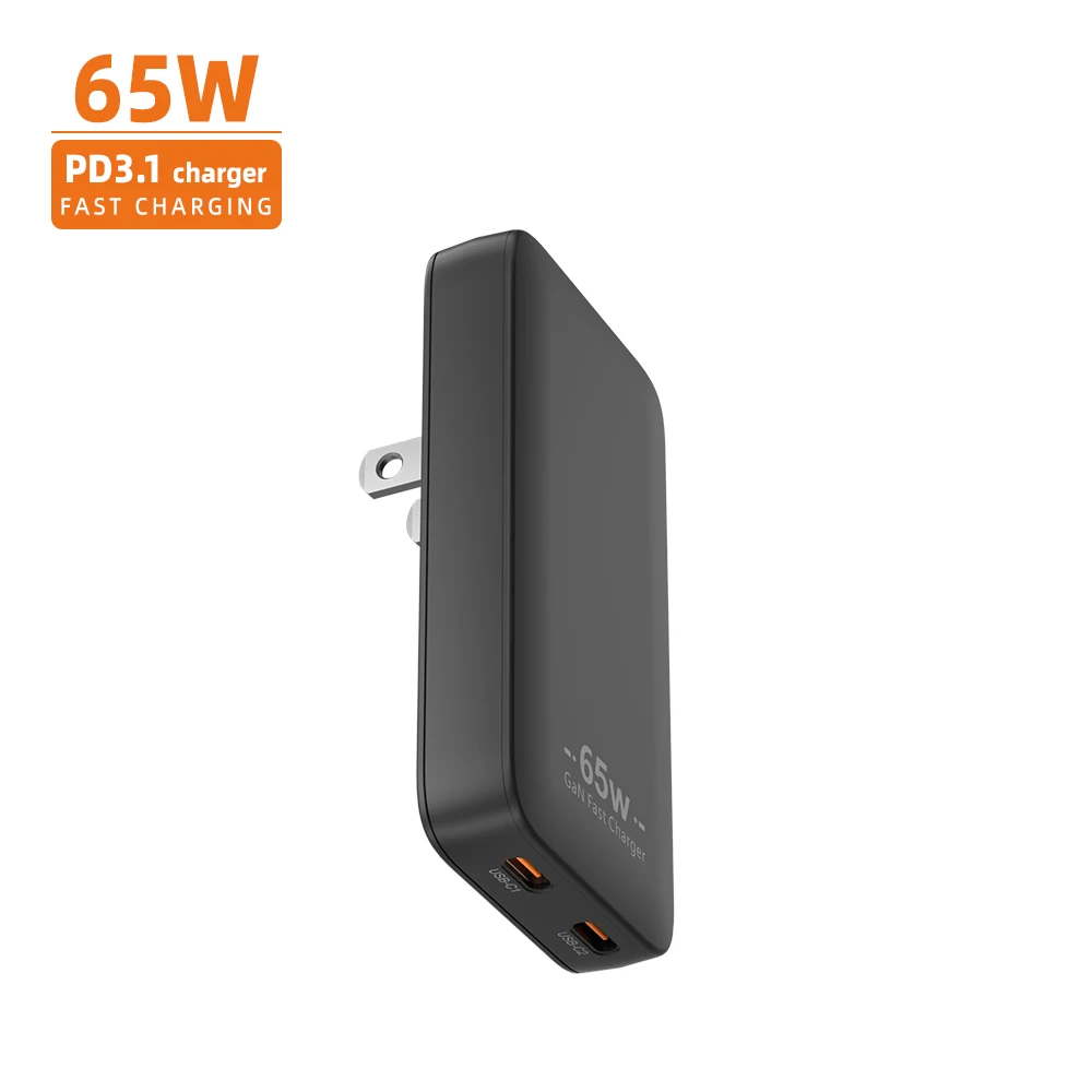 Настенное зарядное устройство VIna US EU UK с двумя портами быстрое Gan USB PD 45 Вт 65 для зарядных устройств адаптеры