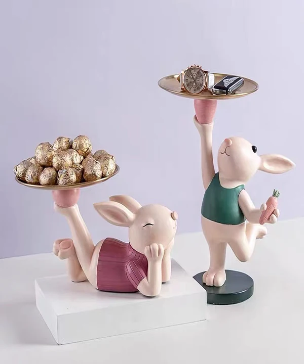 Декоративный кролик из смолы, современный Пасхальный кролик для домашнего декора