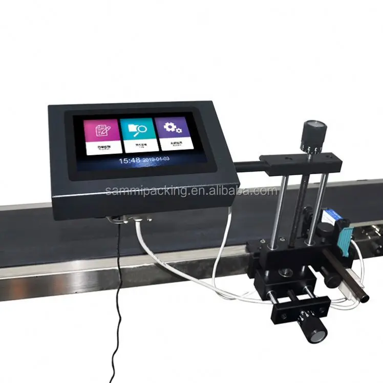 Automatic QR code photo date printing machine coder machine with conveyor with bracket MAX 25.4MM