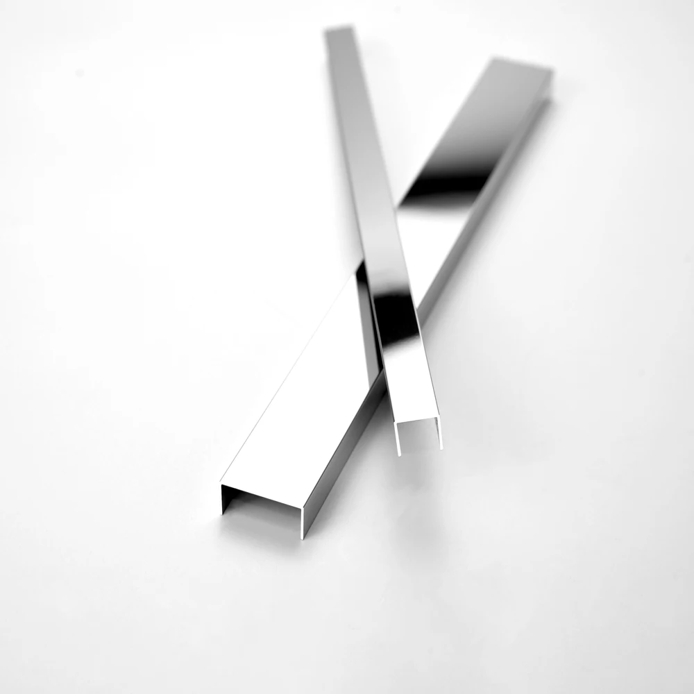 Winsen  304 U Shape OEM Logo Customized Ceramic U Shape Channel Listello Border Stainless Steel Listello Tile Trim
