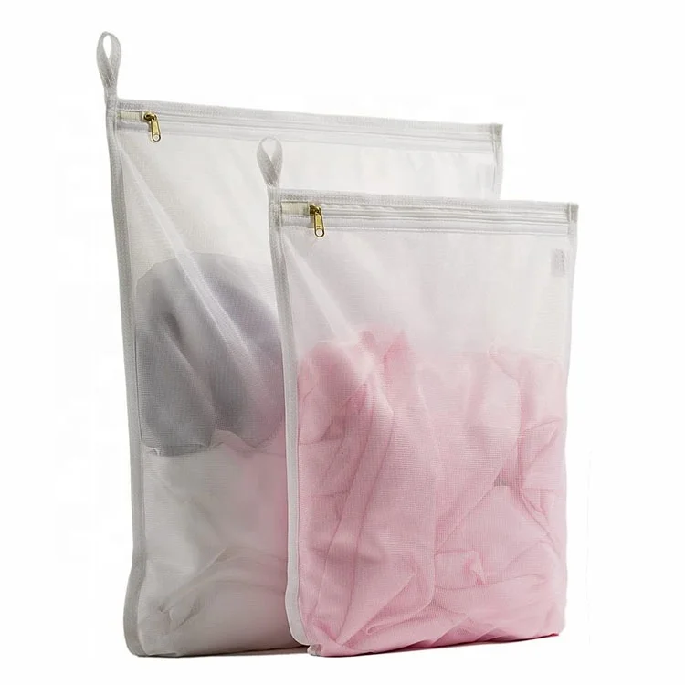 Anazon hot sale Fine net customized delicate laundry bag mesh wash Hanger Loops