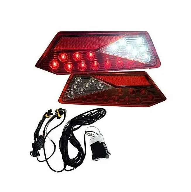 Red Lens Tail Light with Reversing Light Brake Light 1Pair for P-olaris R-ZR 1000 900 XP 4 TURBO