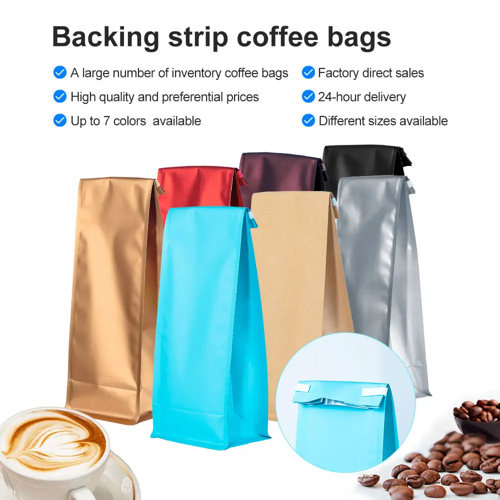 Wholesale Aluminum Side Gusset Coffee Bag Custom Coffee Tea Packaging Bags With Valve