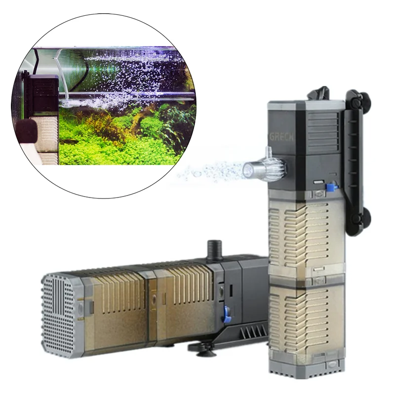 Aquarium Filter Pump Super 4 In 1 Fish Tank Submersible Air Oxygen Circulation Internal Pump Ornamental Fish Water Pump