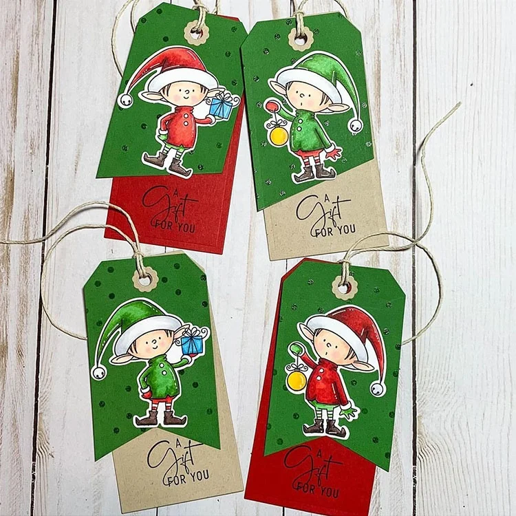 Wholesale Merry Christmas Labels Cards Gift Tags Labels And Hang Tags For Gift Wrapping Decoration Gift Card Set