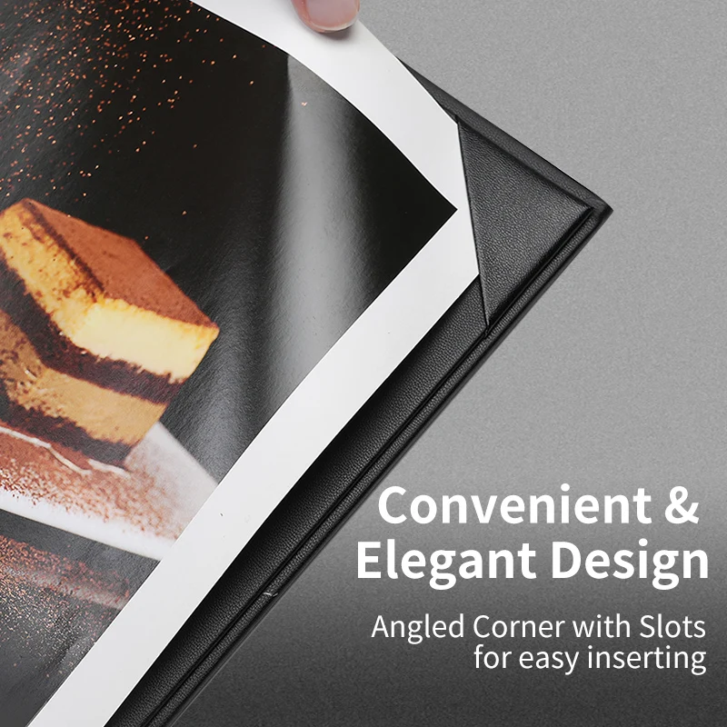 Custom Restaurant Logo Embossing Premium Leather Pu Menu Covers