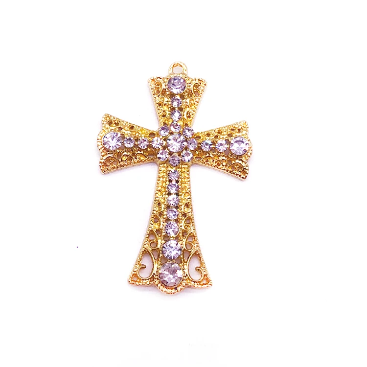 New arrival woman rhinestone cross pendant for Jewelry Making Bracelets Earrings Crafting