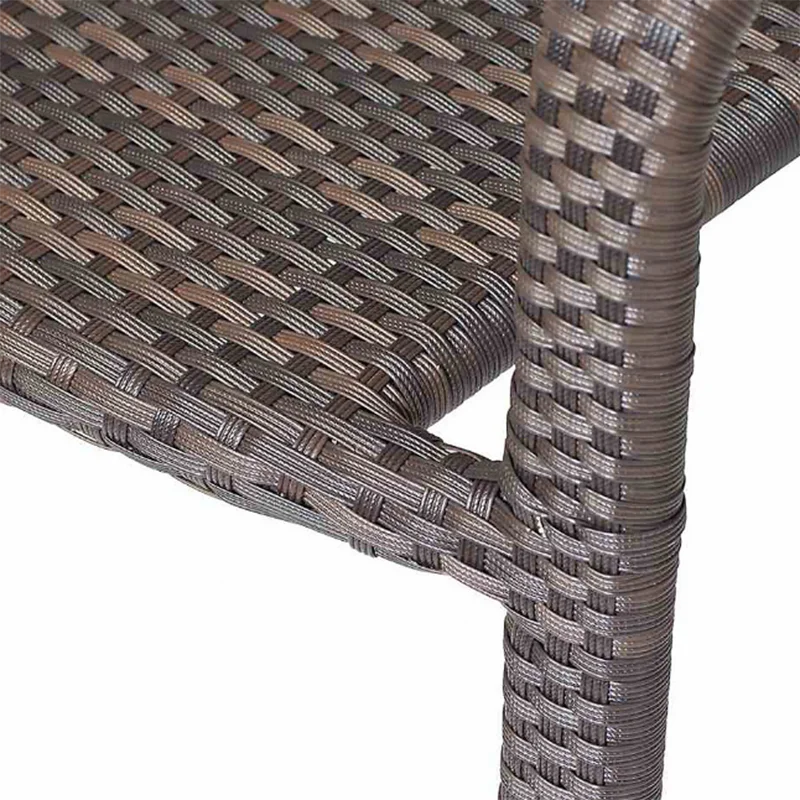 Indoor Outdoor Restaurant Wicker Rattan Stack Chair Match the All Kinds of Dining Table Garden Patio Dining Hall Chair