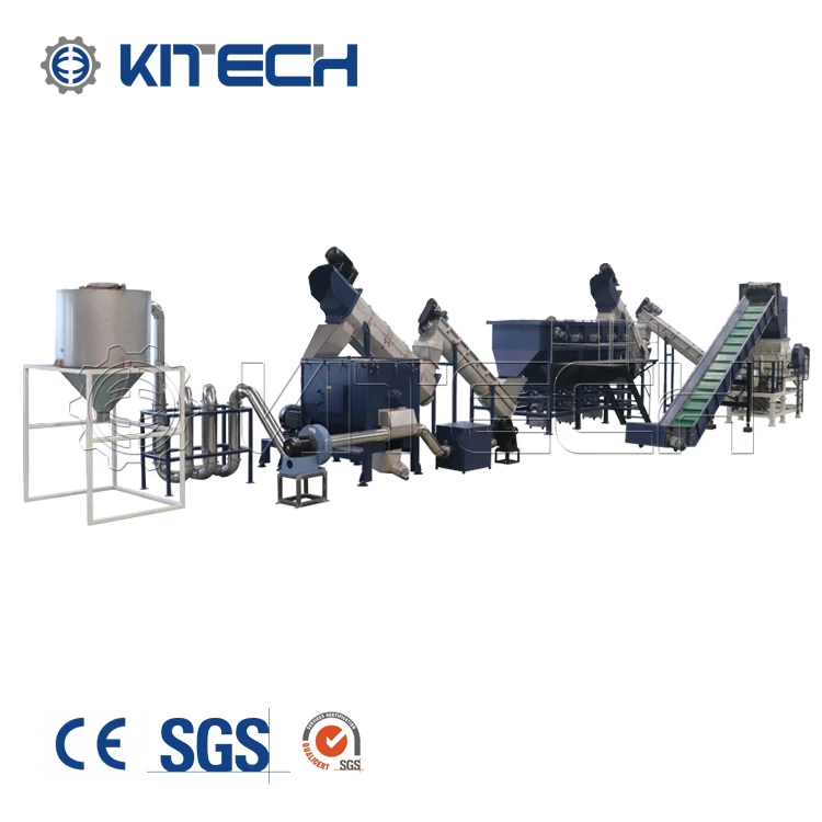 High Quality Plastic scraps Recycling Washing Machine