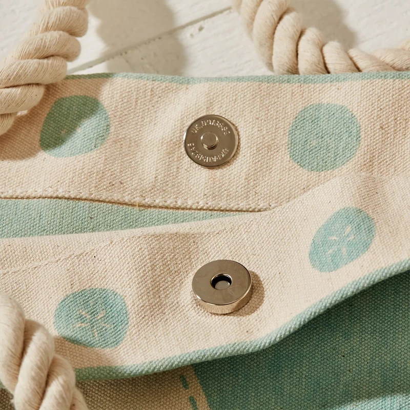 Wholesale Large Rope Strap Tote Bags Sublimation Starfish Print Handbags Cotton Tote Bags