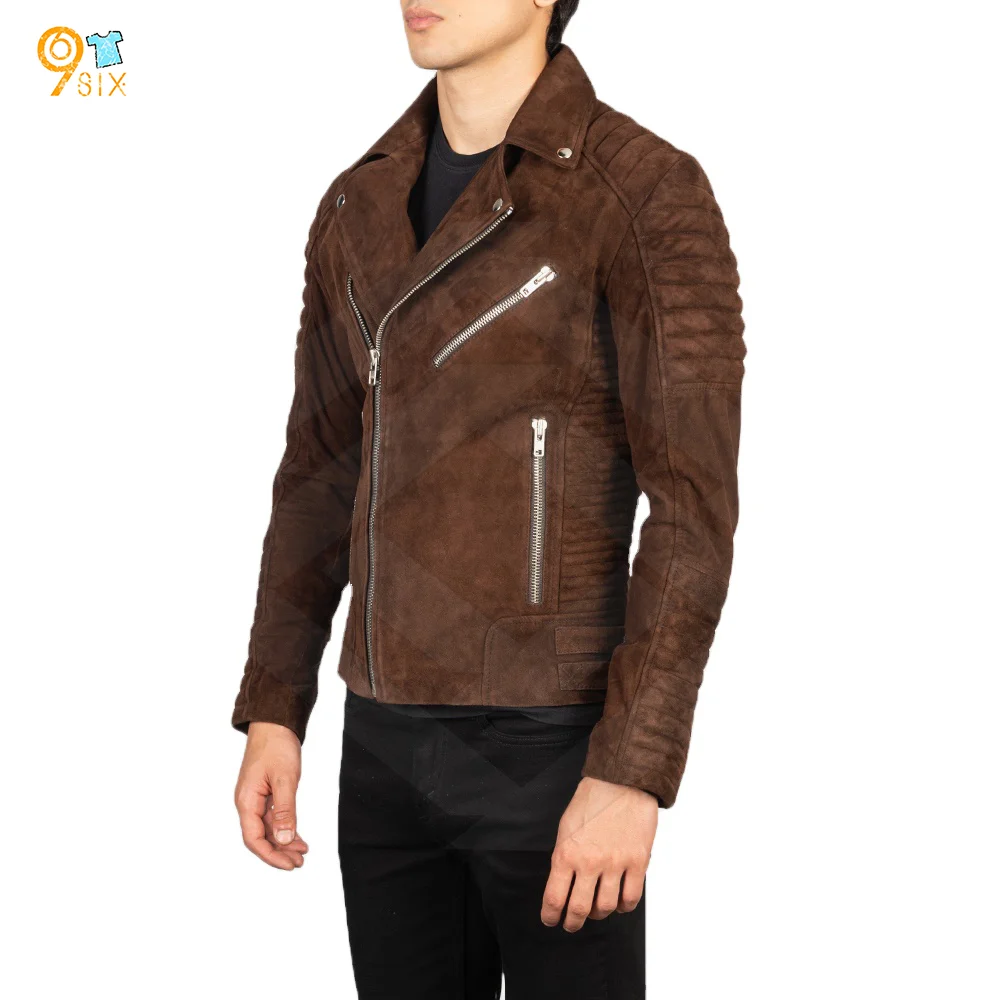 Custom High Quality Mens Custom Fashion Street Style Suede Biker Bomber Jackets