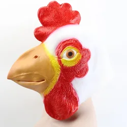 Animal Face Head Masks Latex Cock Funny Costume Cosplay Mask For Party