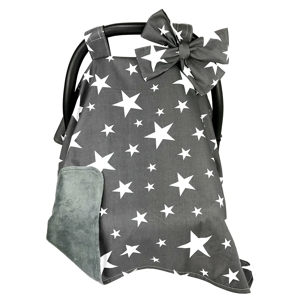2-layers soft cotton bowknot Sun shield baby stroller car cover canopy