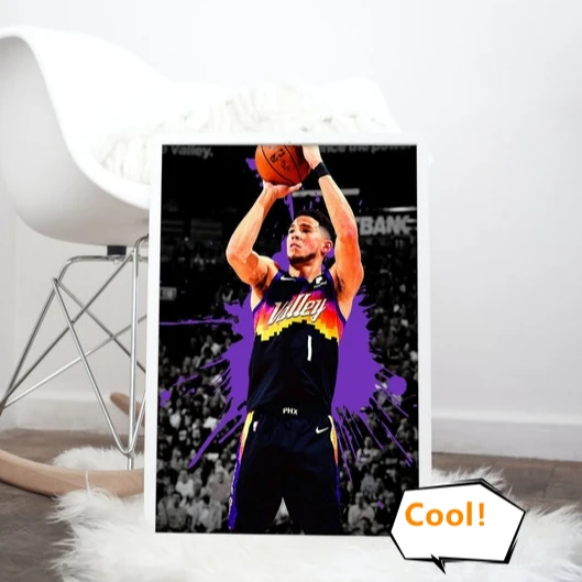 Phoenix Suns Devin Booker Chris Paul Deandre Ayton Basketball Canvas Wall Art For Home Decor Sport Picture