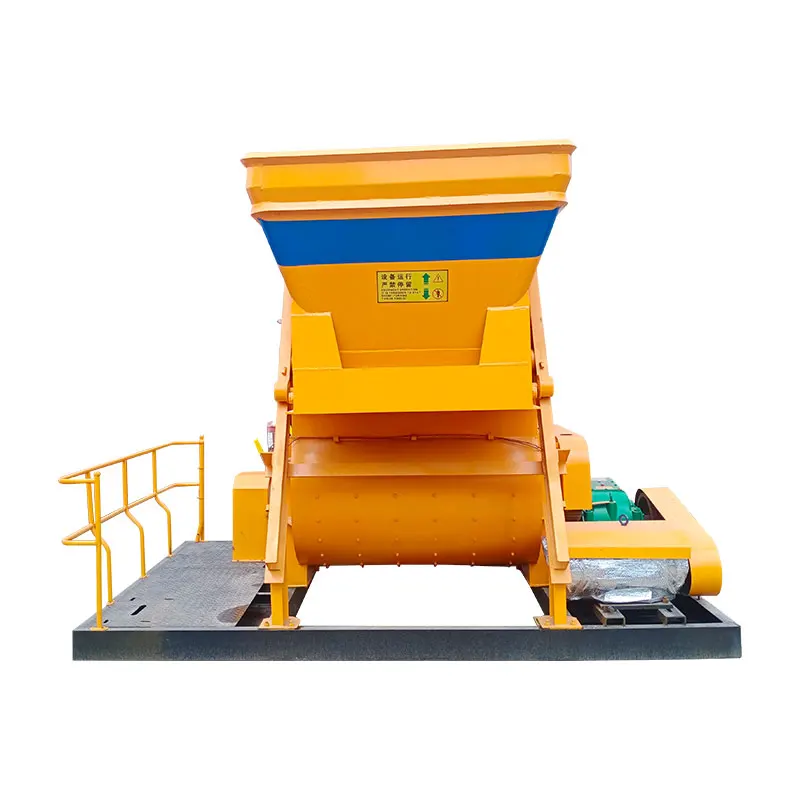 China JS4000 4000 liter capacity electric twin-shaft concrete mixer maufactrues
