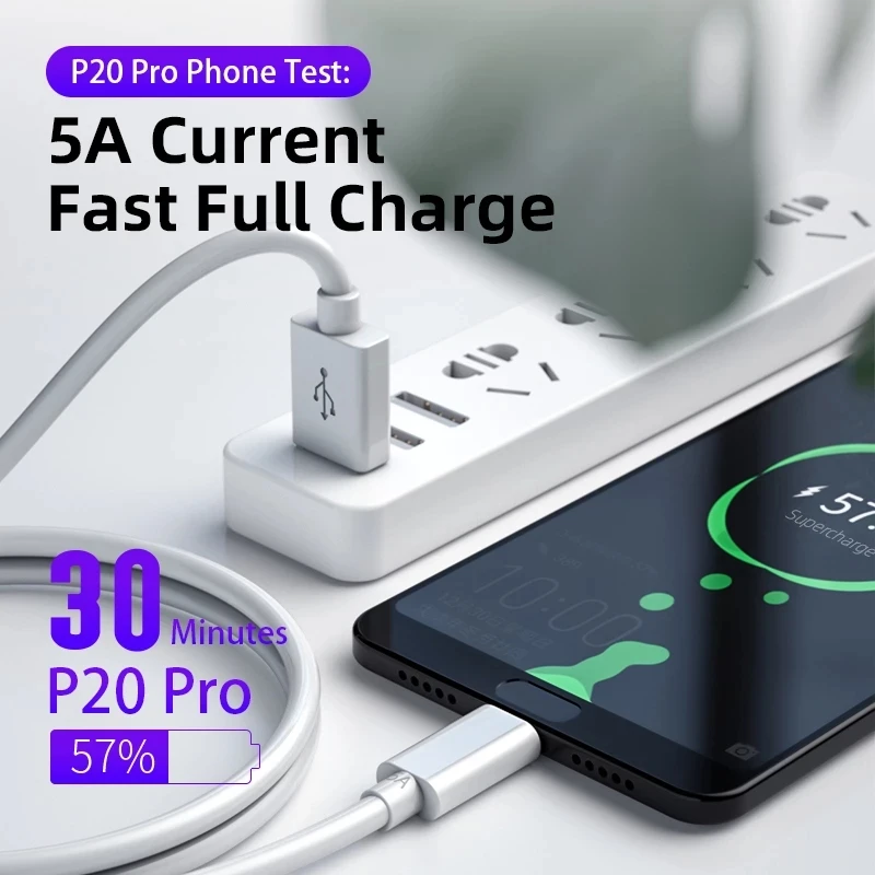 1m 2M Кабель с разъемом USB Type-C 5A Quick Charge 3 0 Для Huawei Samsung Galaxy Note 9 USB-C провод шнур для быстрой зарядки и передачи Зарядное устройство Usb c
