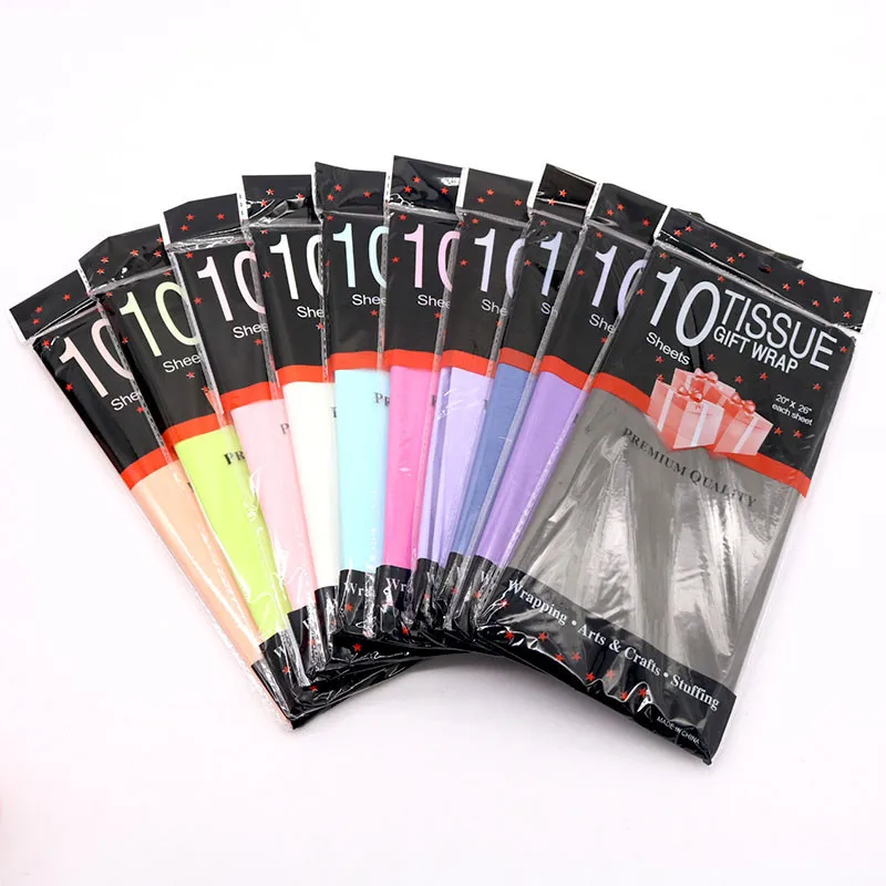 
Low MOQ customized wrapping paper tissue logo printing 14 gsm - 90 gsm tissue paper wholesale 