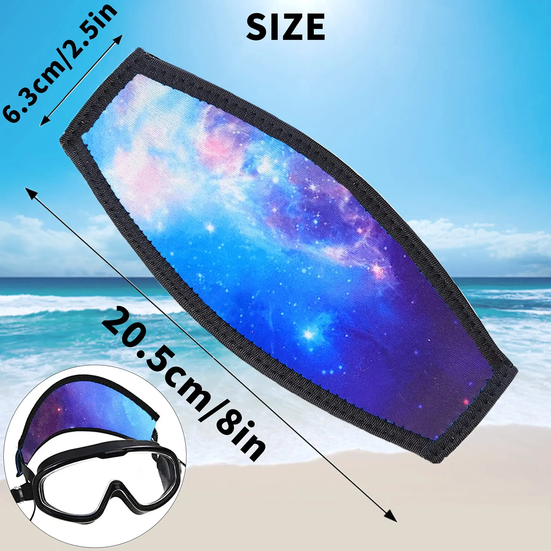 Comfort Neoprene Padded Protection Diving Diver Swimming Mask Strap Cover Hair Wrap