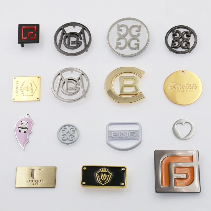 Пользовательские вырезанные металлические бирки abaya логотип одежда Логотип этикетка ткани бирки