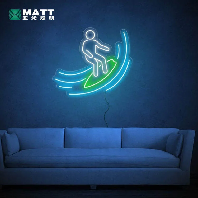 MATT Electronic Acrylic Letters Alphabet LED Illuminated Wave Neon Sign for Living Room,Office Room,Beer Bar,Restaurant,Festival
