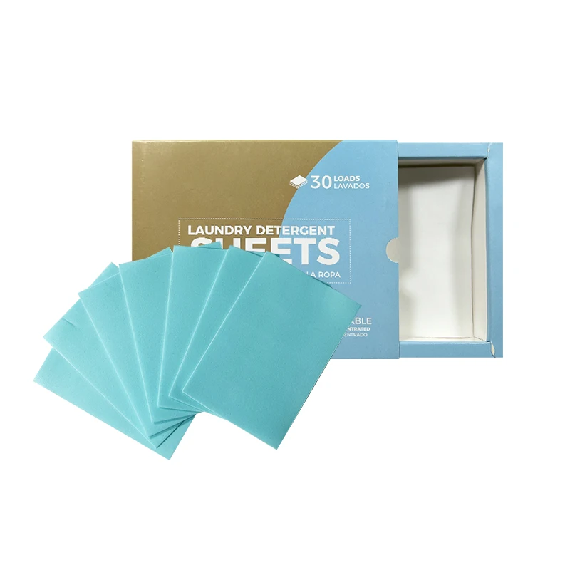 Biodegradable detergent paper super condensed laundry detergent sheets