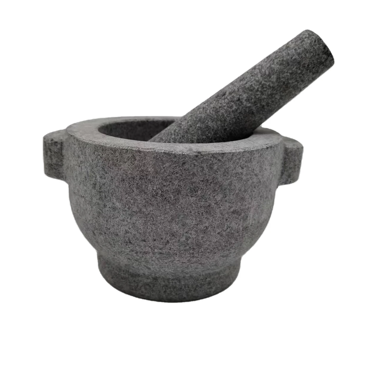 Factory Supplied Custom Logo Granite Mortar Pestle Set Natural Stone Spice Grinding for Kitchen Seasonings Box Packing