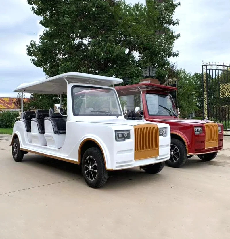 China 12 passengers Electric Vintage golf Cart Classic Sightseeing Car shuttle