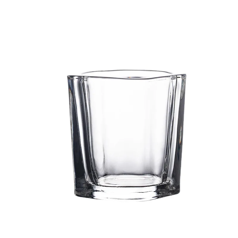 Rotatable Fashioned Crystal Whiskey Glass cup Tumbler Rocks Bar Glass for Drinking Bourbon Cocktails Cognac