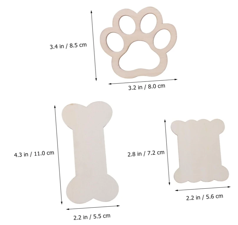 Winding Plate Thread Organizer Tool Yarn Storage Organizer Dog Bone Wood Cutouts Yarn Spooler Unfinished paw Cutout Yarn bobbins