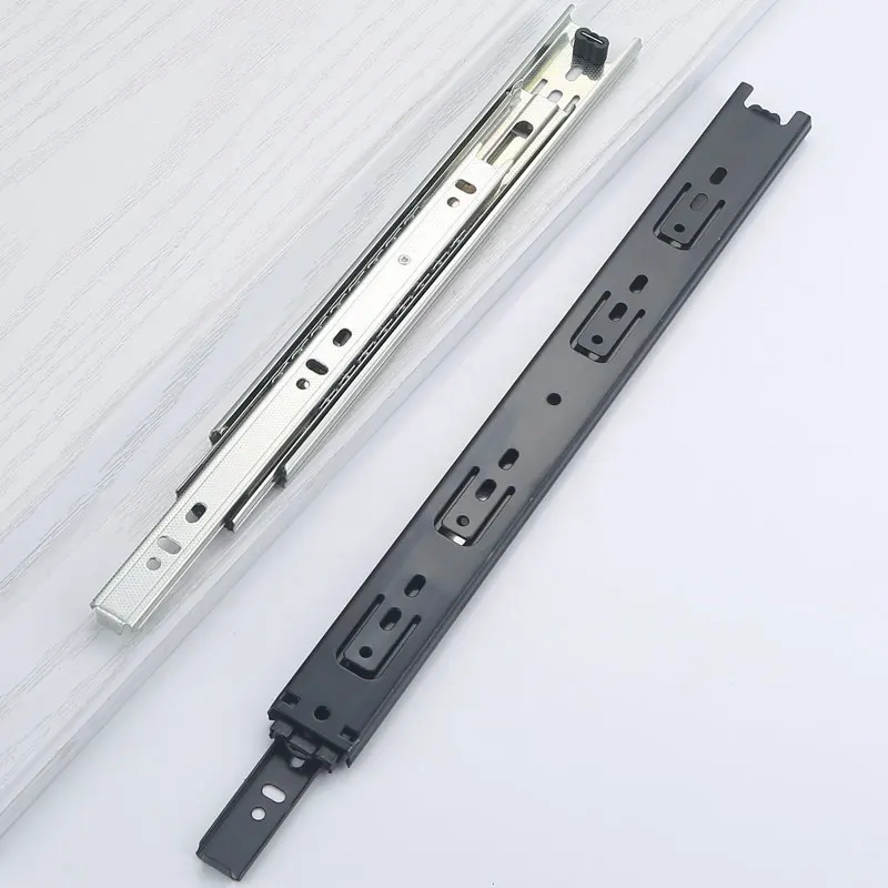 Furniture Hardware Iron Sliding Drawer Cold Rolled Modern Kitchen Channel in China ODM Designs Black and White
