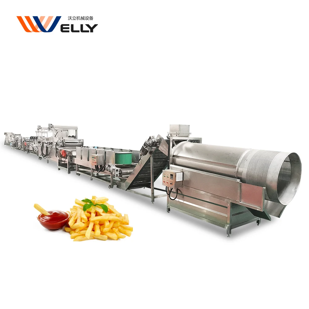 
Newest type commercial plantain chips packaging machine/potato chips dewatering machine/frozen french fries machinery 