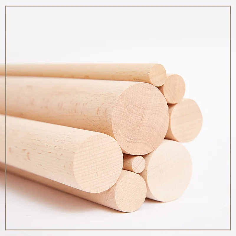 Wood Craft Dowels Unifished Round Wooden Sticks for DIY