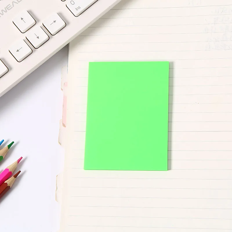 7*9.5cm Size Clear Sticky Note Pads Waterproof Self-Adhesive Memo Removable N Times