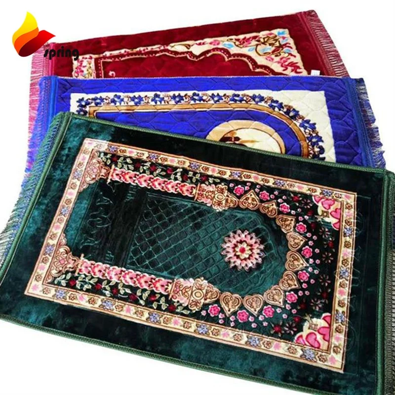 Factory Islam Prayer Rug Sejadah Mat Thicker Carpet Mosque Indoor Washable Muslim Prayer Mat