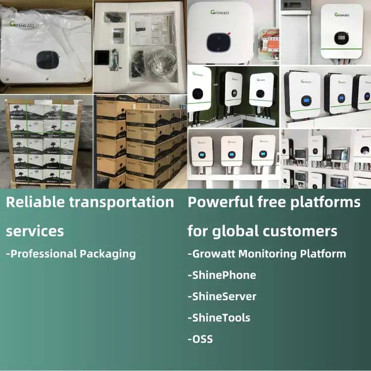 750 Watt Solar Kit Single Phase To Three Phase Growatt SPI 750~4000TL2-HV Off Grid Storage Inverters For Solar System