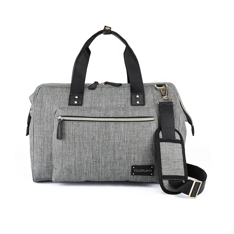 Multi-function Outdoor Unisex Stylish Polyester Diaper Bag Backpack Baby Changing Bags With Bottle Warmer