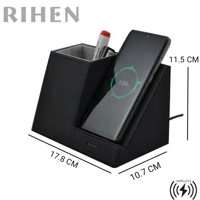 Wireless Charger with Desk Organizer, Wireless Charging Station for iPhone 13/13 Pro/12/11/Samsung Galaxy S22/S21/S20