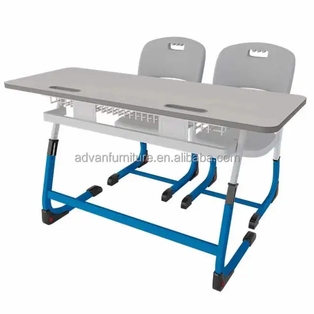 Cheap and high-quality double seat primary and secondary school furniture, supplier of school desks and chairs