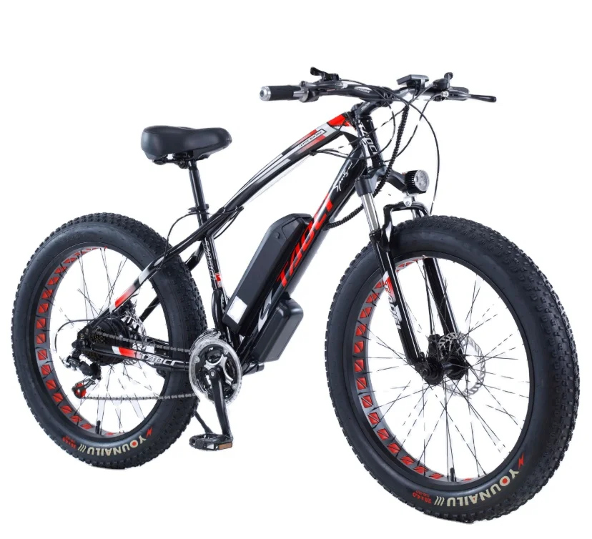 Электрический велосипед с толстыми шинами 26 дюймов пляжный 350 Вт 1000 электровелосипед бесщеточным Мотором 48 В 13 Ач горные велосипеды для
