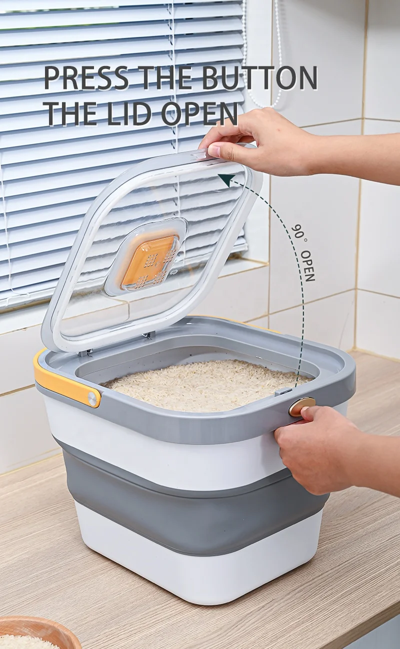 Kitchen Plastic Dry Food Dispenser Box Cereal Nuts Rice Beans Storage Container