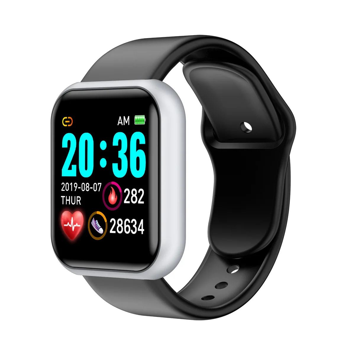 Spot Goods Y68 Color Screen Smart Bracelet Gift Heart Rate Blood Pressure Oxygen D20s Sports