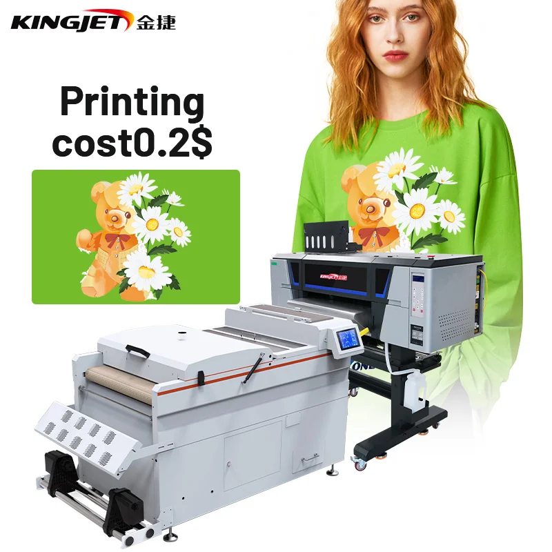 60cm dtf 4 heads printer i3200 printhead a3 dtf printer with white mini dtf printer