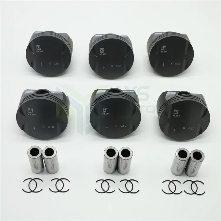 6PCS Piston Set Ring For BMW E46 E39 E60 E61 Z4 E83 E85 325i 525i 2.5i M54 M54B25 256S5 11257512526 11257509175 STD 050
