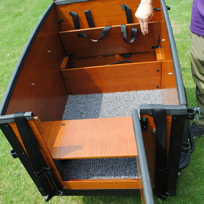 48V 250W 3 Wheel Electric Bicycle Heavy Duty Closed Cabin Delivery Bike Cargo Tricycle For Sale