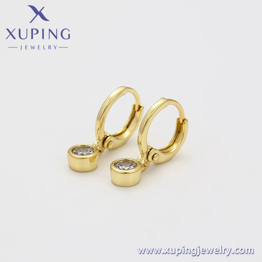 A00919943 xuping Jewelry Fashionable Special Shaped 14K Gold Plate Charm Diamond Pendant Earrings