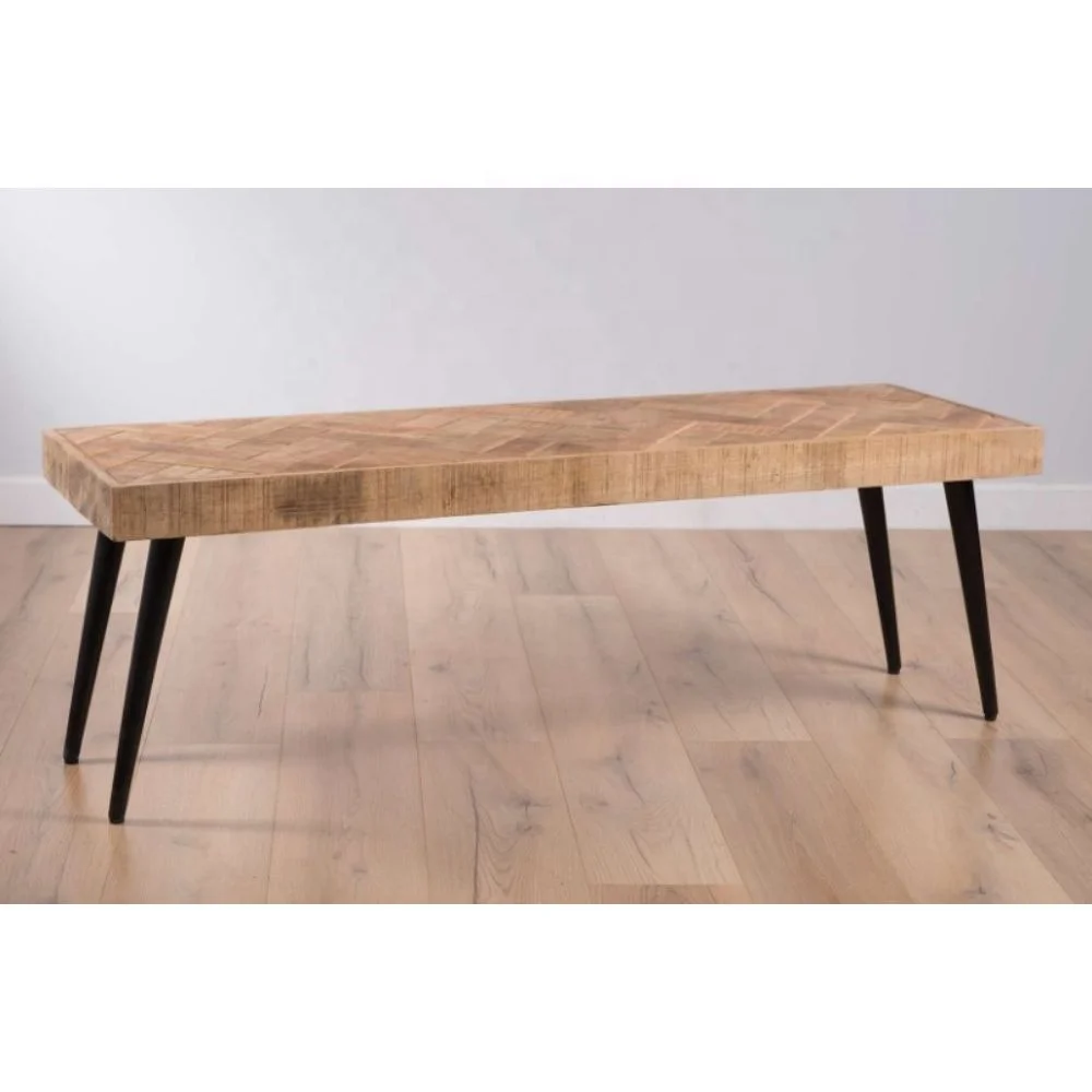 Industrial Dining Bench Indian Antique Rustic Mango Ara Parquetry Design Dining Bench Jodhpur Vintage Solid Wood Dining Bench