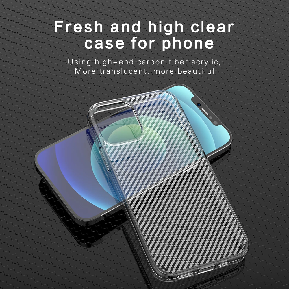  Акриловый ТПУ Матовый чехол из углеродного волокна для iPhone 13 12 pro max 11 8 plus XR Чехлы мобильных телефонов с розничной