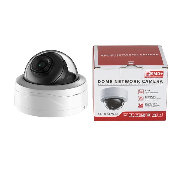 OEM DA HUA 4MP IR Starlight Night Vision Motion Detection IVS Fixed-focal Outdoor PoE Dome WizSense Network IP Camera